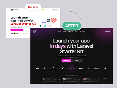 Before / After. SaaS Landing Page Redesign b2b conversion landing page page redesign saas saas product sales ui ux web design