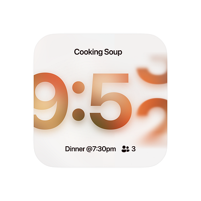 Day 13/30 of Daily Widgets — Cooking Timer Widget challenge cooking design digital design graphic design minimal timer typography ui ux widget