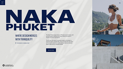 Web concept for The Naka Phuket boutique hotel art direction boutiquehotel branding design hotel travel ui web web design