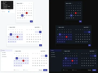 Date Picker Component dashboards date picker input ui ux