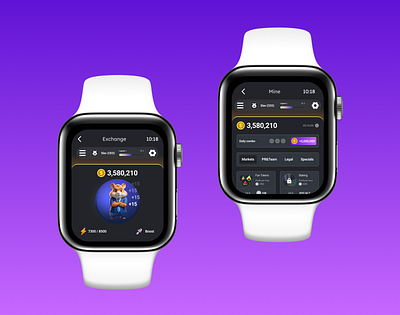 Hamster Kombat - Apple Watch Concept apple watch coin crypto design hamster kombat mobile game product design ui ux watch