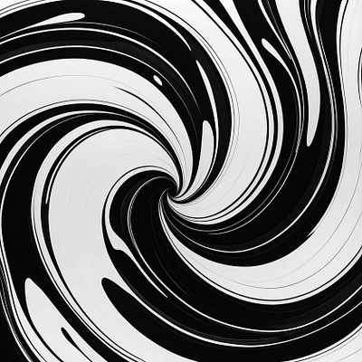 Eternal Vortex: Black and White Abstract Swirl. abstract black and white creative design fluid art hypnotic minimalist modern art monochrome optical illusion seamless pattern spiral swirl twist vortex