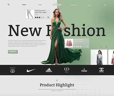 Landing page Design for a Fashion Brand design fashion figma landing page product design ui ui design ui ux design ux website design