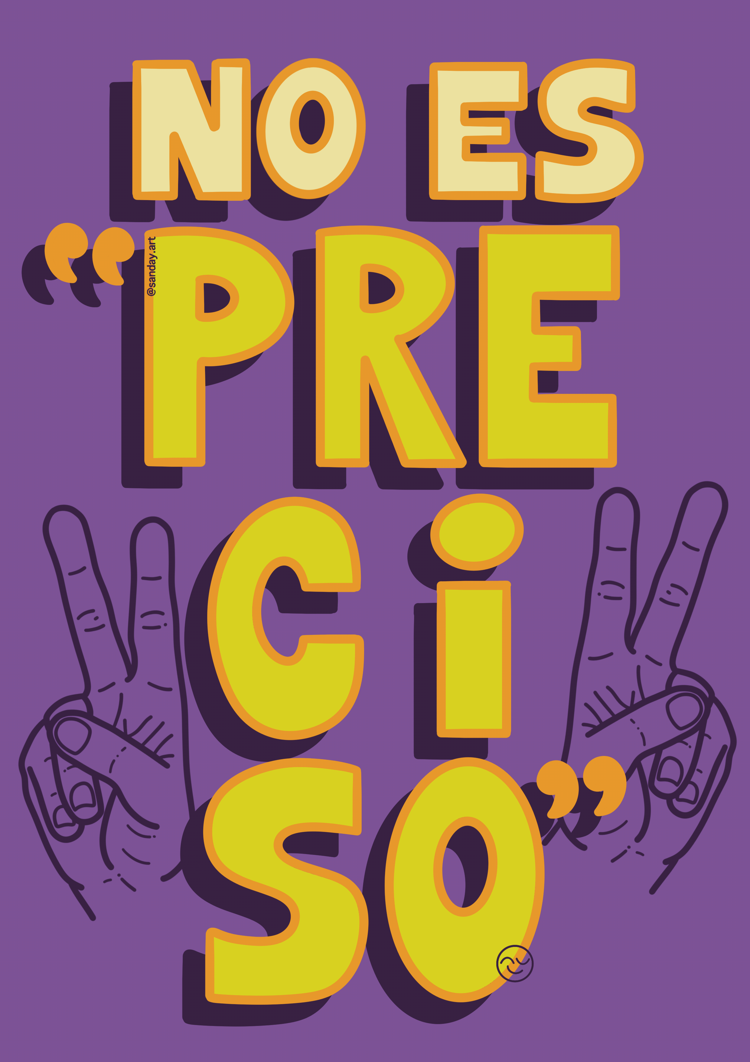 No es "PRE-CI-SO" - Weekly Warm-up digital art digital artist gif illustration lettering motion design procreate weekly warm up