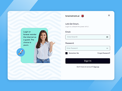 brainstrom.ai (Webs Sign in/Sign up) ai brainstrom.ai challenge 001 daily ui 001 dailyui dailyuichallenge sign in sign up signin signup ui ui design uichallenge uiux ux design uxui web app web page web sign in web sign up website