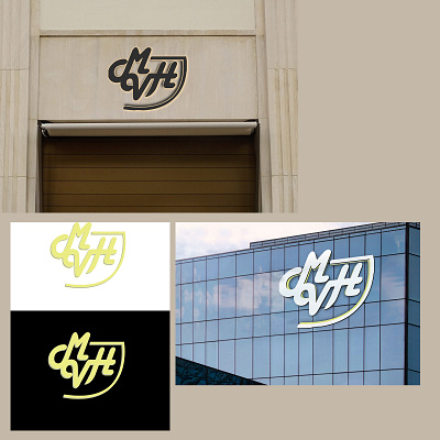 MVH typography Logo brand identity design branding clothing custom font graphic design icon illustration logo minimalist recreate redesign symbol text typography vector