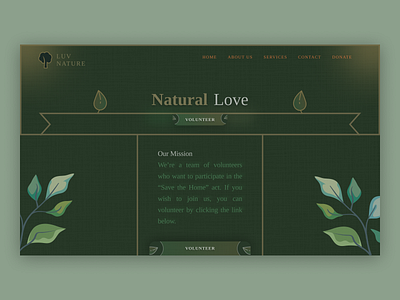 Luv Nature Website | Above The Fold environment landing page nature voluntary voluntary organization volunteer volunteering web design website