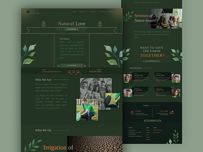 Luv Nature Website | Full Page environment landing page nature voluntary voluntary organization volunteer volunteering web design website