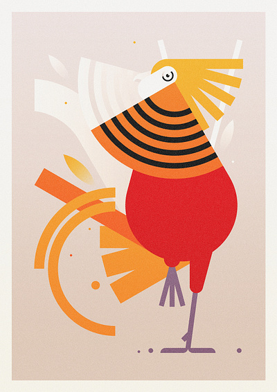 STRUT, Golden Pheasant (2024) branding design illustration minimal illustration nature vector wildlife