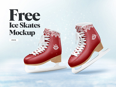 Free Ice Skates Mockup foot