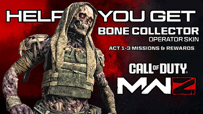 Help you get Bone collector operator skin in COD MW3 call of duty callofduty codmodernwarfare3 codmw3 gaming mw3 mw3zombies