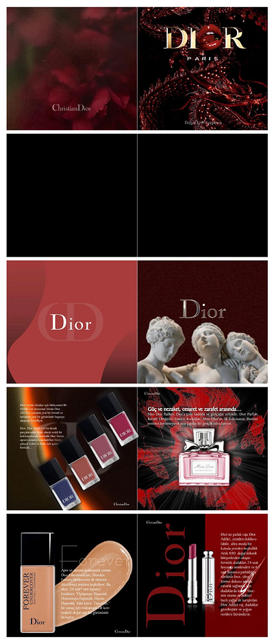 Dior Dergi, Karalog tasarımı branding graphic design