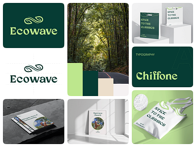 Sustainable Brand Design 🌿🌎 branding brandmockups colors earth ecofriendly ecowave environment freelance green logo mockups packaging paperbags posterdesign printdesign recycle reuse sustainable typography visualdesign