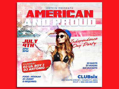 4th of july Flyer Template poster