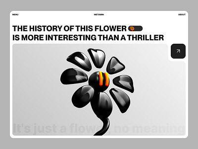 Orange flower 3d 3d design 3d flower animation black dark design flower history orange ui ux website white
