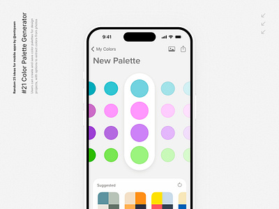 Color Palette Generator app colors daily design ios mobile palette sketch ui