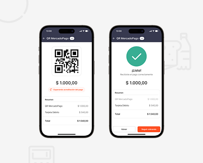 QR payment flow interface ui ux