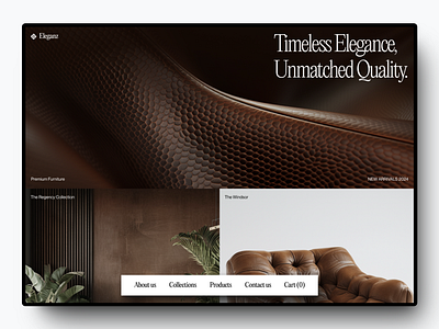 Eleganz - Premium Furniture Store Website branding design furniture graphic design illustration landing page luxury premium store ui web design website