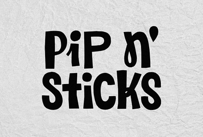 Pip N' Sticks / Logo Design branding childrens brand graphic design kids brand logo type