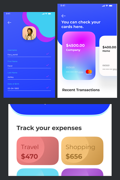 Mobile App UI ui