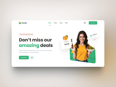 Online Grocery Shopping Website food grocery landing page ui user interface ux web web design webpage website