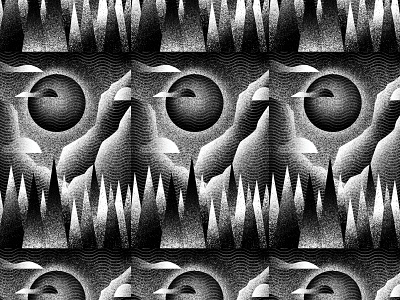 Monotone Series | 05 | Wilderness art black and white design digital drawing environment explore grain illustration landscape monotone nature procreate scape scapes series texture textured textures wilderness