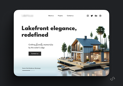 Landing page concept for architecture company landing page minimalistic design website design