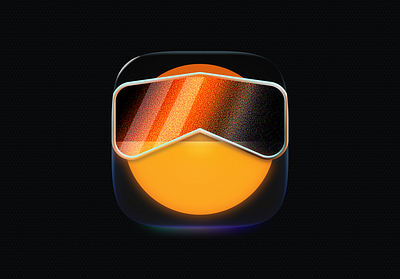 SunBurn dark design glass glow gradient graphic design icon ui vector web