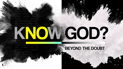 kNOw God? church graphic design photoshop powder