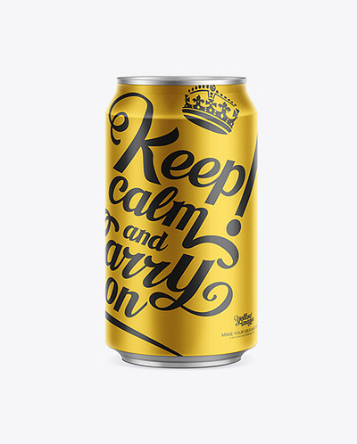 Free Download PSD Aluminum Can 330ml Mock-Up branding mockup