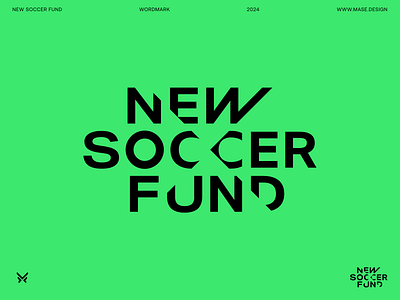 New Soccer Fund Logo ( Concept ) brand branding emblem letter logo logotype mase maserekt monogram symbol typography