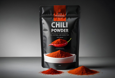 Chilli pouch packaging design chili packaging chili pouch chili pouch label chili powder chili powder deisgn chili spice label new design new label packaging design pouh bag product label spice label design