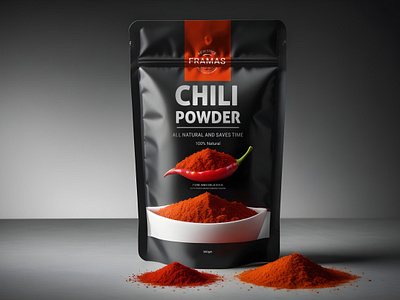 Chilli pouch packaging design chili packaging chili pouch chili pouch label chili powder chili powder deisgn chili spice label new design new label packaging design pouh bag product label spice label design