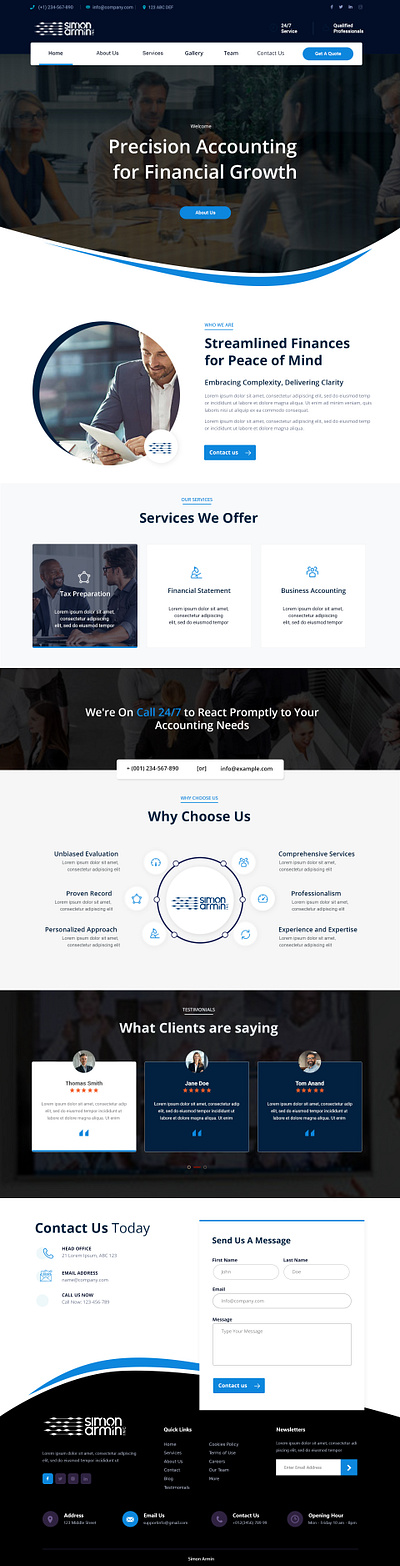 Accounting website contest elementor figma ui ux web development website website design wix wordpress