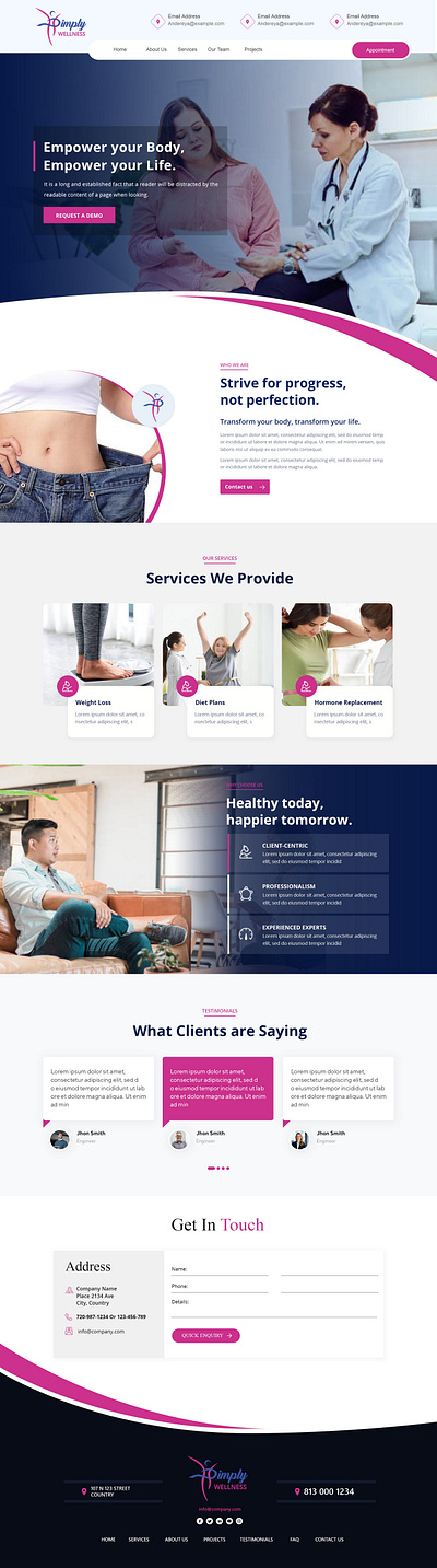 weight loss website clinic design elementor figma graphic design ui ux web design web development website website developmental weight loss wix