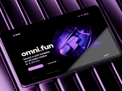 Omni: Home Page Website Animation 3d ai animation app design bitcoin crypto exchange cryptocurrency dapp defi etherium fintech landing page motion nft marketplace platform product design swap token wallet web3