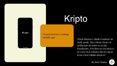 KRIPTO: UI for a cryptocurrency trading mobile app ui