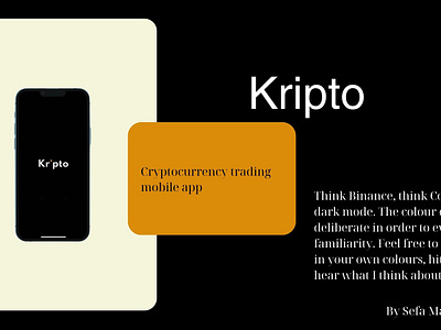 KRIPTO: UI for a cryptocurrency trading mobile app ui