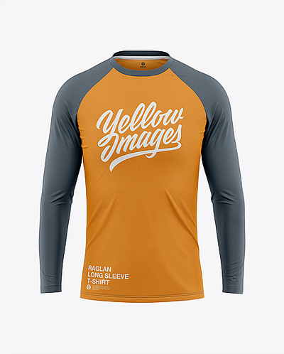 Free Download PSD Raglan Long Sleeve T-Shirt branding mockup free mockup template