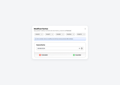 Modal modify dates of documents animation button date date picker input input type invoices mobile modal saas modify saas ui