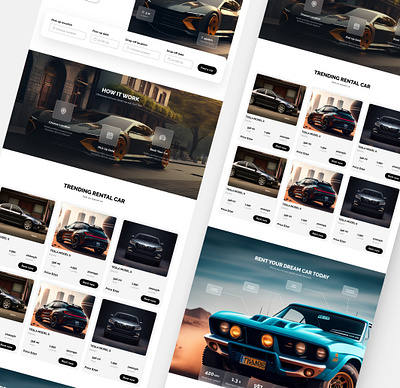 Car Rental Website Design 3d animation app design app ui design branding car rental app design car rental website design car rental website uiux design graphic design landing page design logo design mobile app design mobile ui design motion graphics ui ui design ux design website design website ui design