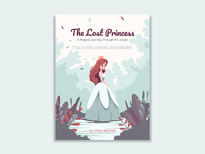 Book Cover for Cute Fairy Tale Story adobe illustrator book book cover book cover illustration cartoon character cover cute design fairy tale flat flat design forest graphic design illustration illustrator princess story book story book cover