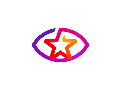 Star in eye, brand reputation management saas logo design symbol brand brands colorful customers employee eye growth incentives industry leading line art logo logo design management marketing one line path rating reputation star