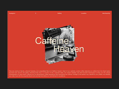 Caffeine Heaven - Coffee Shop Landing Page brew cafe coffee coffee shop footer hero landing landing page location membership menus page web design website
