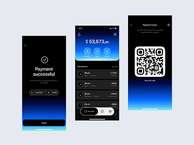 Crypto Wallet App app blockchain crypto dailyui design figma finance ios mobile ui ui challenge ux wallet web web3 webdesign