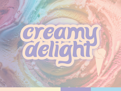 Creamy Delight Ice Cream adobe illustrator calligraphy calligraphy logo graphic design hand lettering lettering