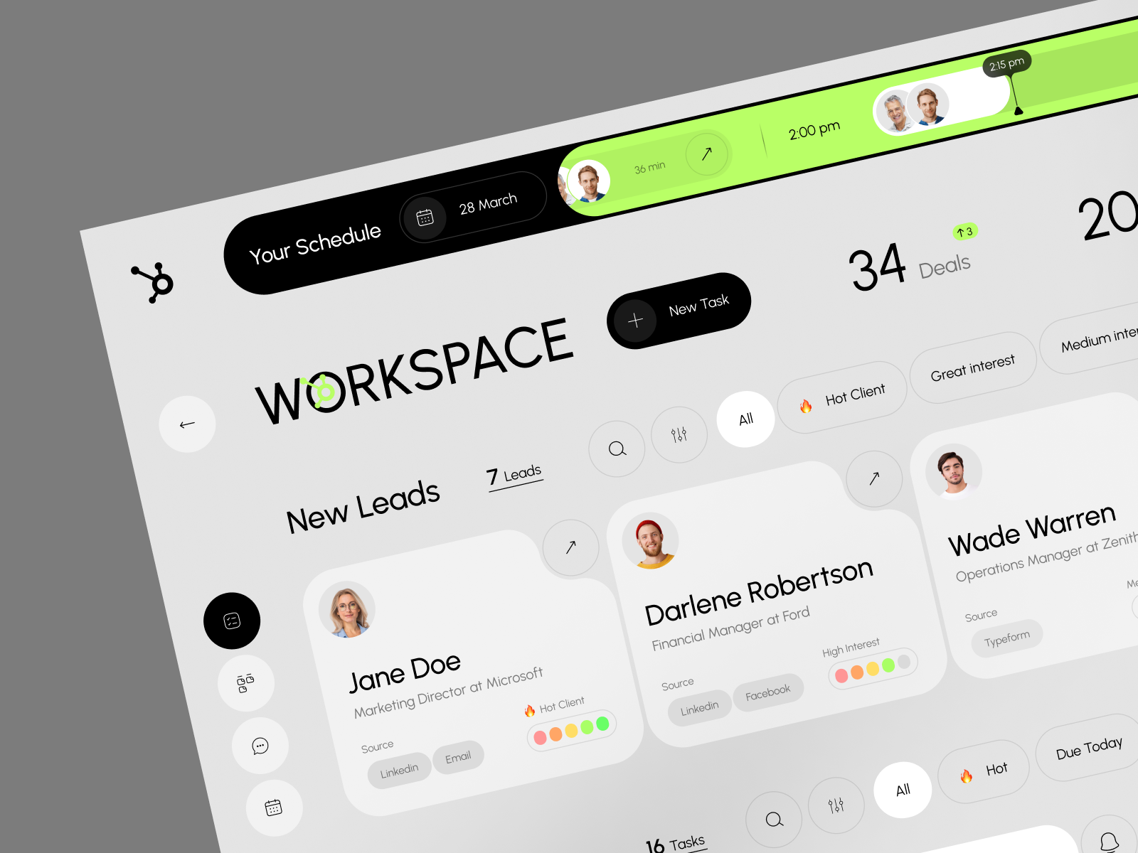 HubSpot CRM Sales Management Dashboard by Jack R. for RonDesignLab ⭐️