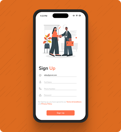 Simple Sign Up Page figma mobile app sign up ui