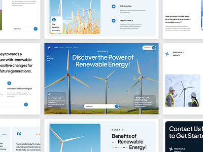 Renewable Energy Landing Page clean ui energy home page landing page landing page design renewable energy renewable energy website solar energy solar energy website solar panel technology ui ui inspiration ui ux ux web design website