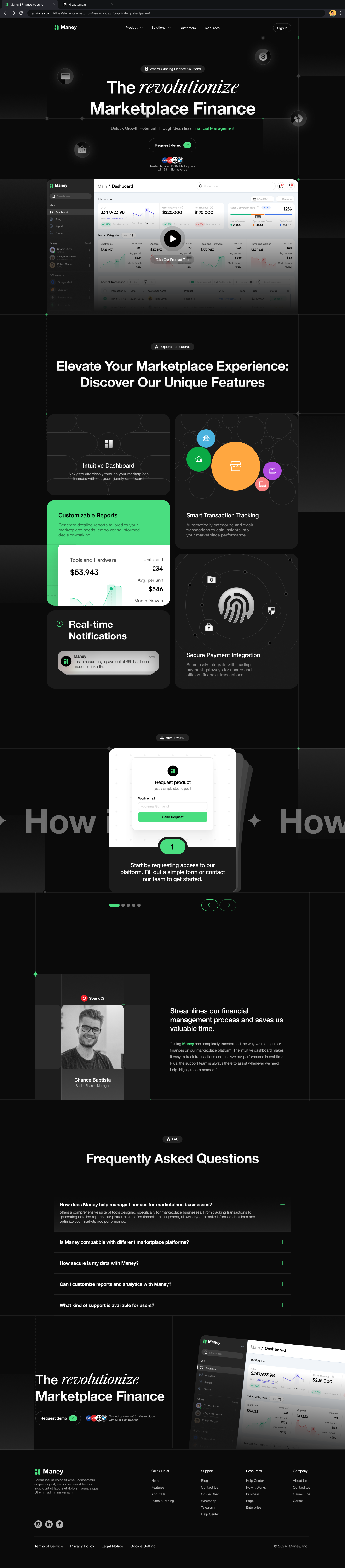 Maney - Finance website landing page by Dylan Hidaytama I for SLAB ...